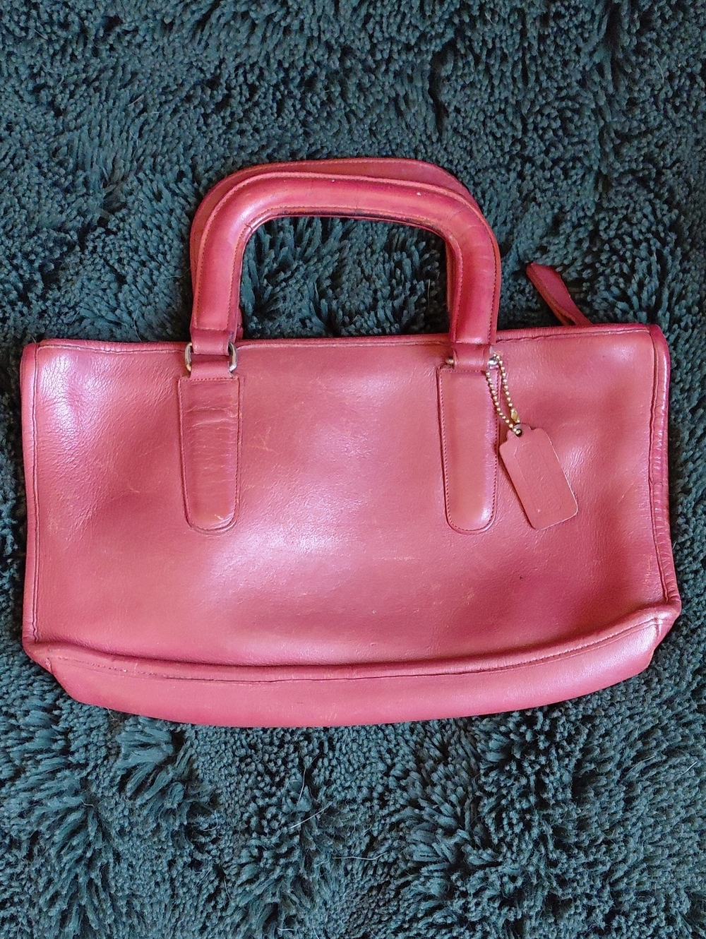 Red Leather 1980 S Coach Clutch